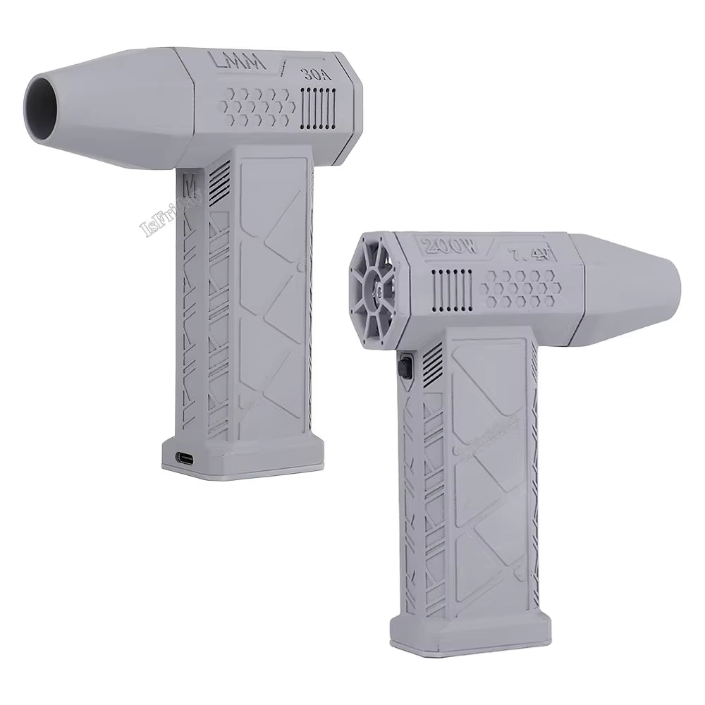 Mini Turbo Jet Fan 130000RPM 52M/S USB Rechargeable Brushless Motor Hair Dryer Powerful Blower with High Speed Duct Fan 2 Colors
